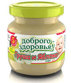 Пюре из груш и яблок гомогенизированное стерилизованное для питания детей раннего возраста с 4-х месяцев. Пюре из груш и яблок гомогенизированное стерилизованное для питания детей раннего возраста с 4-х месяцев.